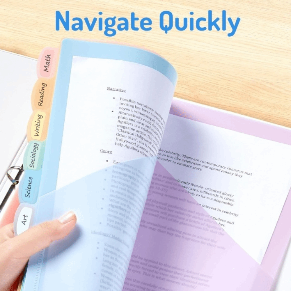 فواصل ملفات بلاستيكية شفافة وم - مراجعة Tab Divider A4 وسعره