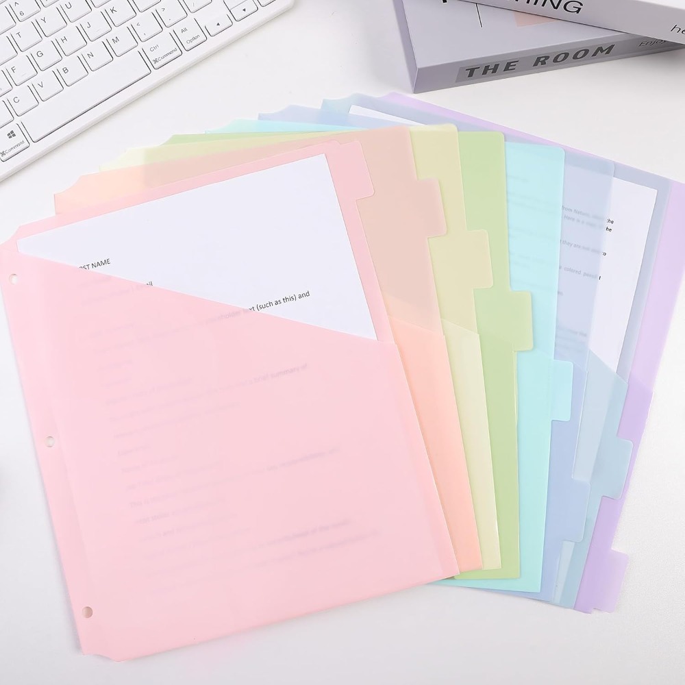 8 قطع من فواصل الملفات البلاست - مراجعة Tab Divider A4 وسعره