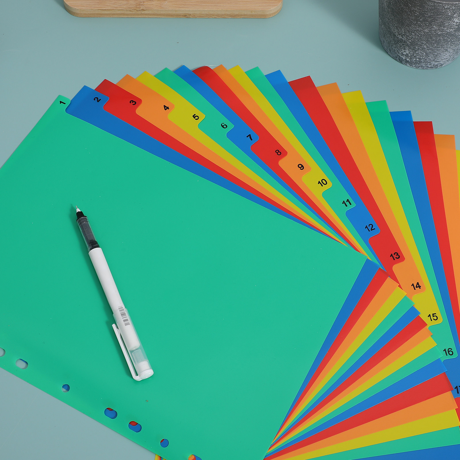 فواصل بلاستيكية ملونة مقاس A4  - مراجعة Tab Divider A4 وسعره