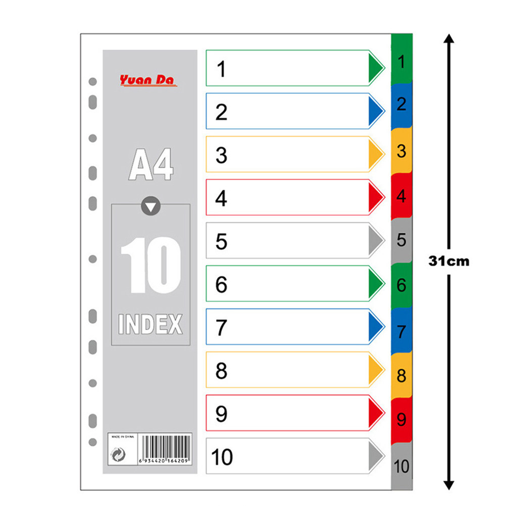40 قطعة من فواصل الفهرسة الملو - مراجعة Tab Divider A4 وسعره