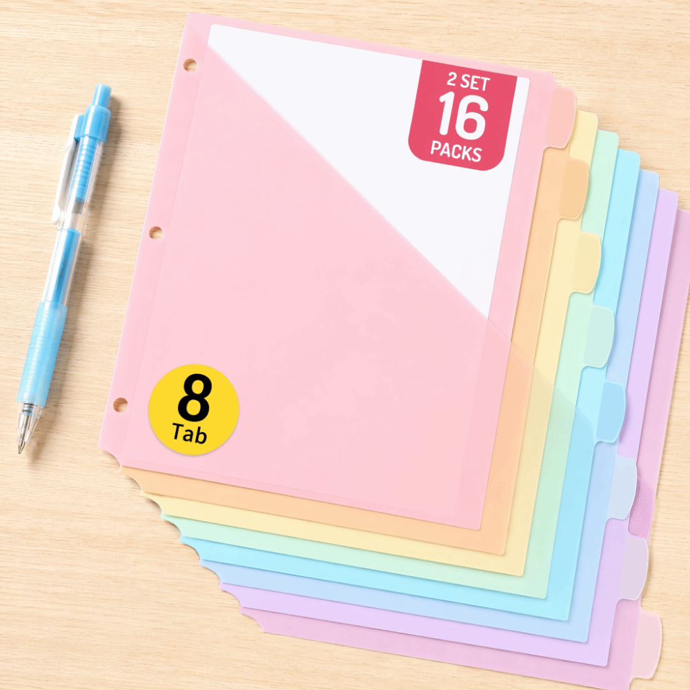 فواصل متينة للمجلدات بألوان با - مراجعة Tab Divider A4 وسعره